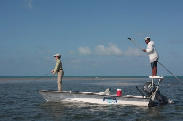 Fishing for bonefish in Belize Fishing for bonefish in Belize