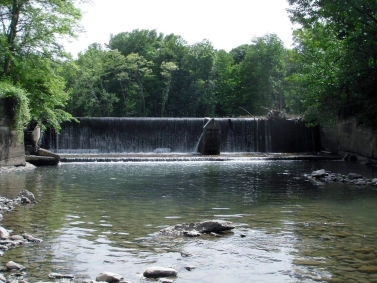 Dam and stream Dam and stream