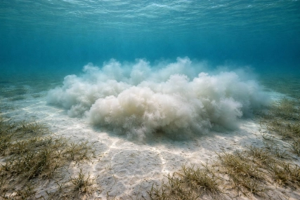 A bonefish mud underwater A bonefish mud underwater