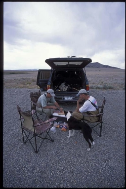 Lunch by the car Lunch by the car