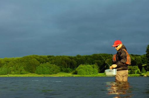 Saltwater fishing on a beautiful calm day Saltwater fishing on a beautiful calm day