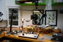 Tying space with reels cabinet