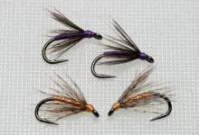 Soft hackled fishing flies