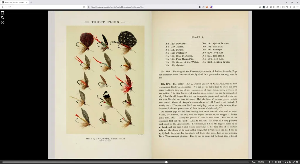 "Favorite Flies" is available online