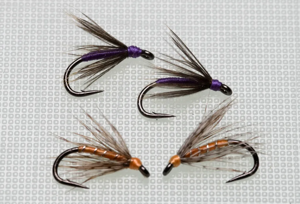 Soft hackled fishing flies