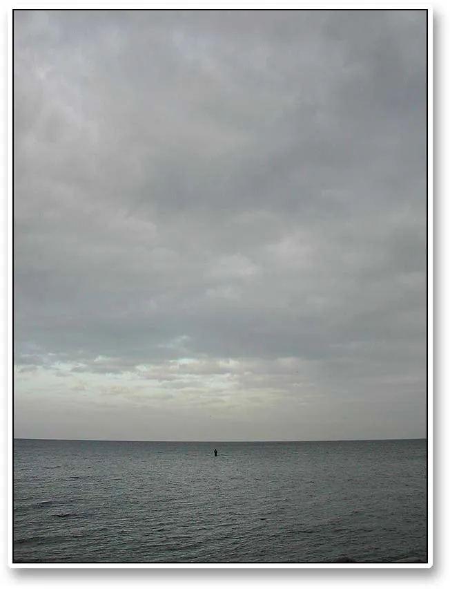 Kasper in deep - Kasper is out where few others have been, far from the beach on a well known locale on the northern, rocky part of Bornholm. He managed the trip without getting wet, but was not rewarded with any fish for the strain.