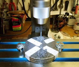 Drilling holes in the counterweight plates Drilling holes in the counterweight plates