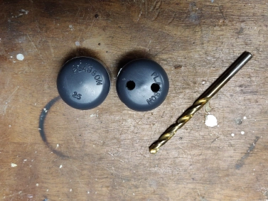 Drilling the end caps Drilling the end caps