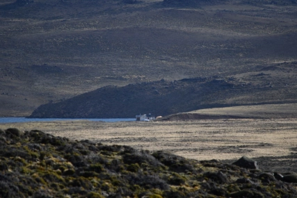 Patagonian steppes with El Roble in the distance Patagonian steppes with El Roble in the distance