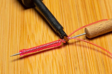 A pink spring ready for cooking. A pink spring ready for cooking.