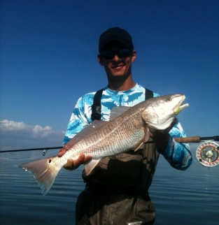 The author with a redfish The author with a redfish