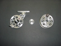 The reel ready for anodising The reel ready for anodising