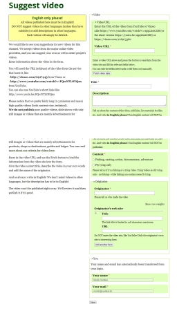 Suggesting a video is easy Suggesting a video is easy