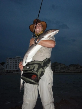 Not using gaffs to land the fish, it is a good idea to fish with long sleeve shirts, to protect the arms, when landing the fish Not using gaffs to land the fish, it is a good idea to fish with long sleeve shirts, to protect the arms, when landing the fish