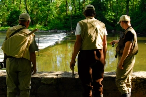 Anglers checking out the evening rise. Yellow Breeches, PA Anglers checking out the evening rise. Yellow Breeches, PA