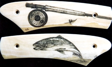 B/W fishing knife shells B/W fishing knife shells