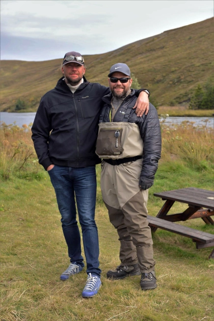 Nils and the land owner Hemmi Nils and the land owner Hemmi