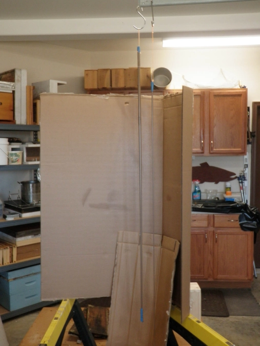 The varnish spray setup The varnish spray setup