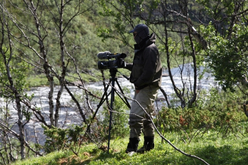 Filming from the bank Filming from the bank