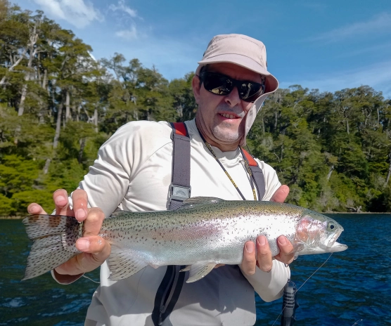 Sebastian with a Nahuel Huapí Rainbow Sebastian with a Nahuel Huapí Rainbow