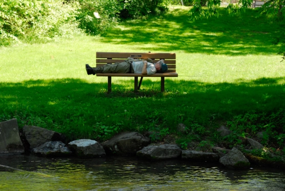 Angler taking a siesta. Yellow Breeches, PA Angler taking a siesta. Yellow Breeches, PA