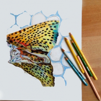 Rainbow Cheetah watercolor