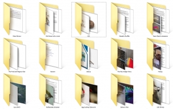 Folders of content