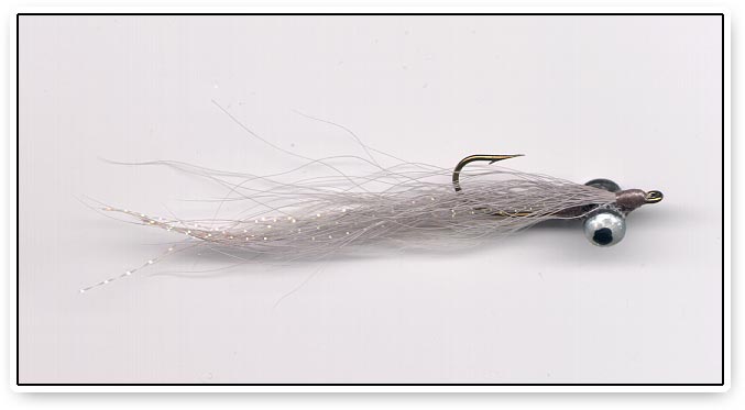 Clouser Minnow Gray & White S2/0, Saltwater Flies