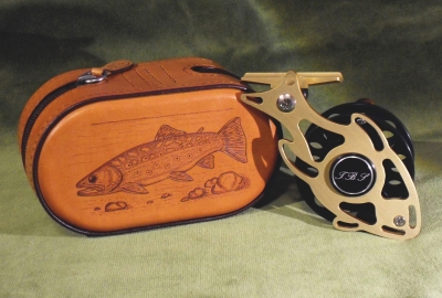 Fly Reel Case  Feather & Fin Leather Goods