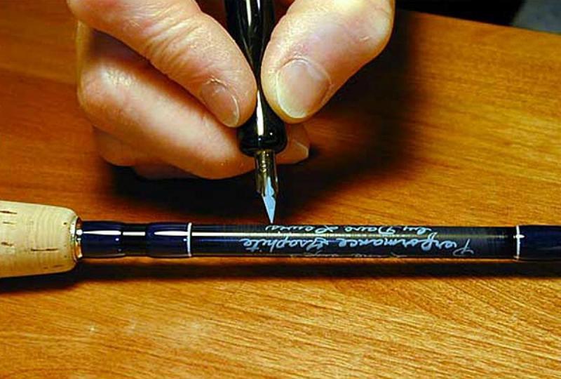 Writing On Rods Global Flyfisher One Of The Hallmarks Of Rod