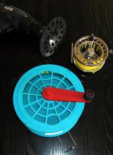 Reel E Good Spin Fly Fishing Line Winder Vintage Plastic W 22 Spools And  Lines 