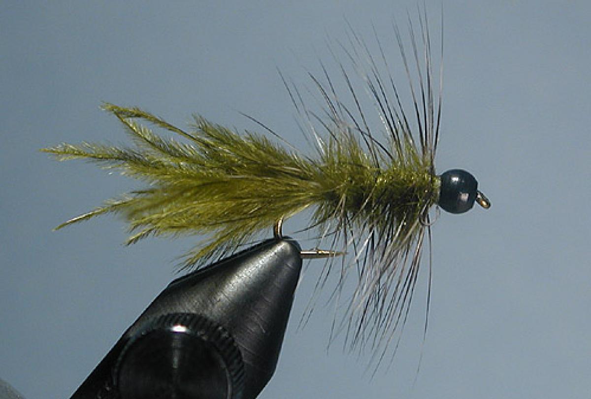 6 WOOLLY BUGGER FISHING FLIES~ Size 6 ~ Six 3 Black Flies ~ 3 Olive