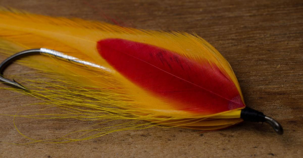 Galloup's Fish Feathers - Fin Tip - Yellow/Red