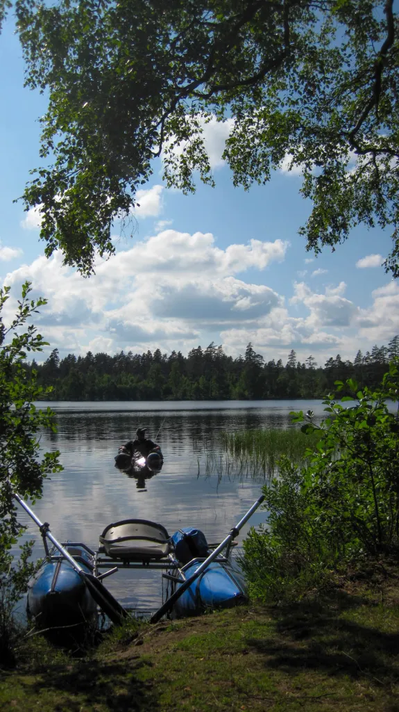 A lovely day - Drifting clouds and a slight breeze makes for perfect conditions on these lakes