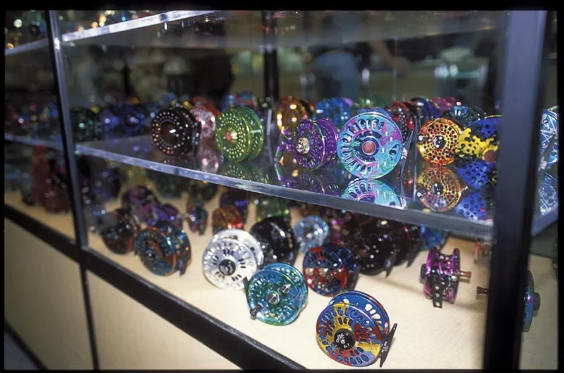 Why are reels always black? - Like'em or not, but these colorful Abel reels are an impressive display.