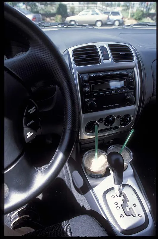 Frappuchino automatic - An excellent combination: our rental Mazda with a great automatic transmission and many other nice features combined with Starbuck's Frappuchinos from Estes Park.