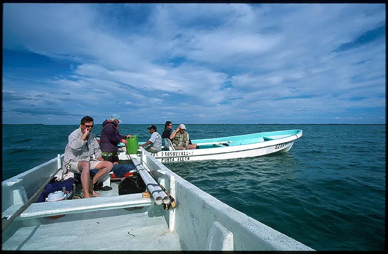 Gasoline refill - Occasionally we met at sea to get gas from the other boat.