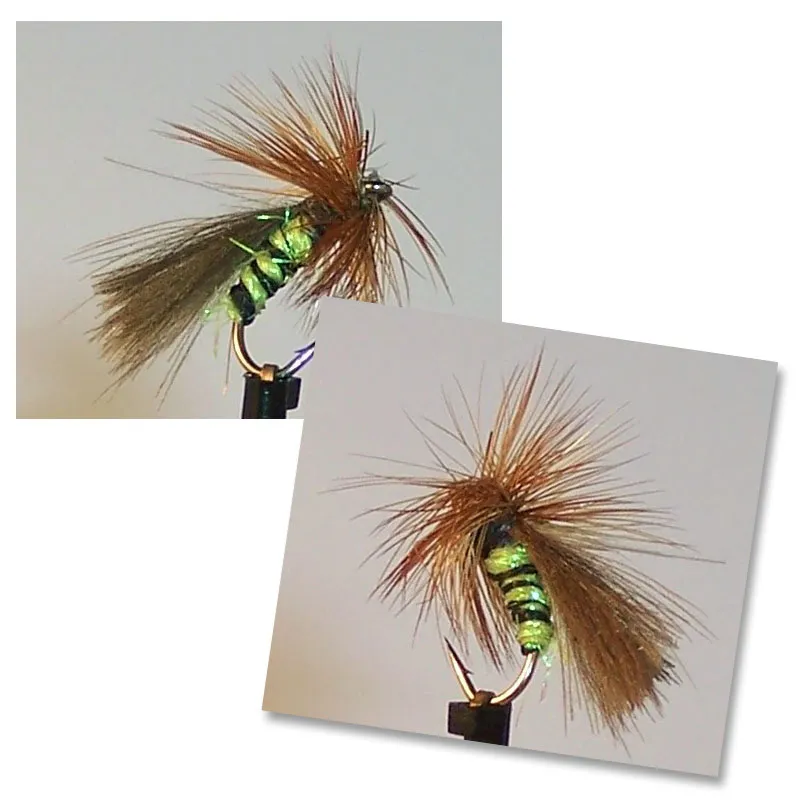 Front and rear - The fly is tied quite meaty and with an obvious, dark rib