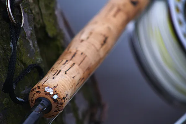 Scales - Sea trout scales on the rod handle.