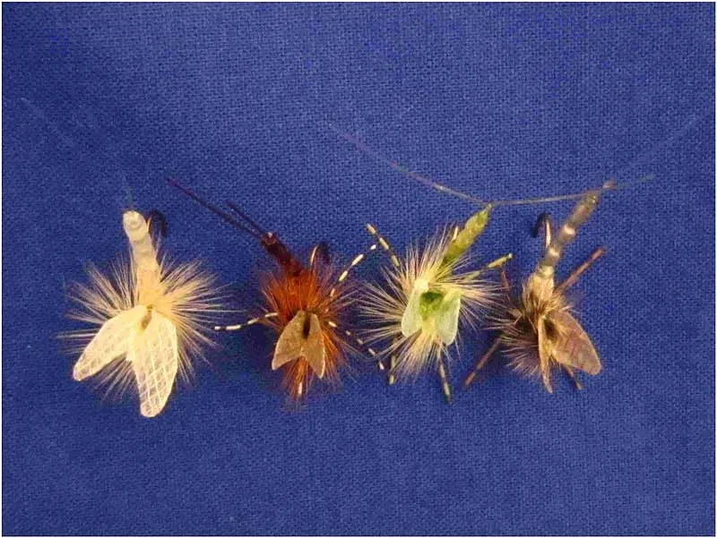 Foru mayflies - Tied by David Cowardin