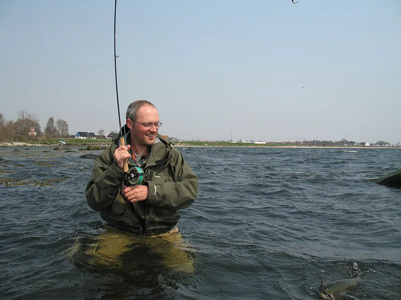 Podcast fight - Martin fights GFF podcast fish No. 1, taken on the Swedish coast.