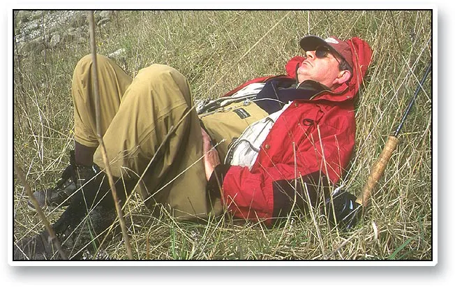 Bart sleeps - Bart taking a nap during a slow period on the Danish coast.