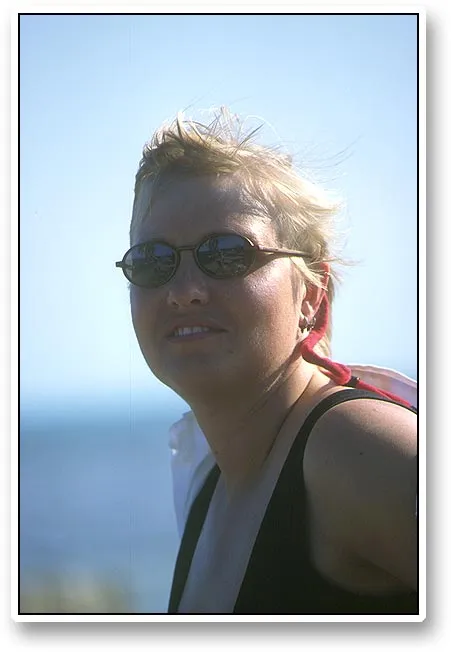 Birgitte in the sun - My girlfriend Birgitte looking good in the Belizian sun.