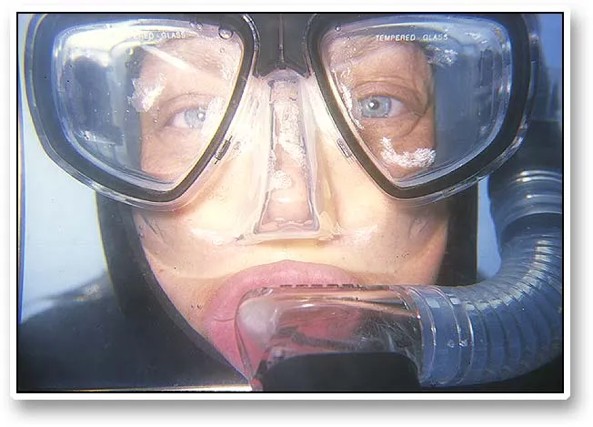 Self portrait - A self portrait taken under water