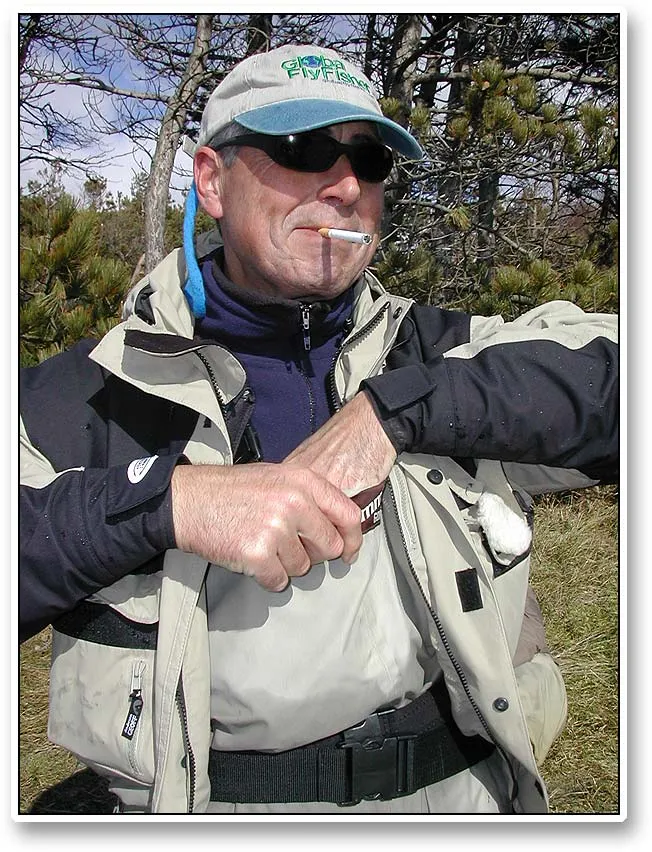 Cool Henning - Henning obviously enjoying himself in spite of cold weather and too few fish.