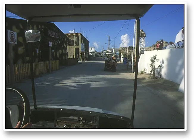 Drive - Navigating the narrow streets of San Pedro in the small golf carts can be everything from highly entertaining to scary.