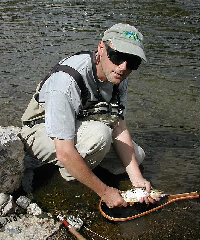 Madame X strikes again - I was fishing a Madame X here. It had started out as a strike indicator, but the fish took it anyway. Then I lost the nymph, and Madame lost her rubber legs. Finally I started fishing her downstream in a classic wet fly swing. She kept on catching! I had at least six nice fish on that same fly.
