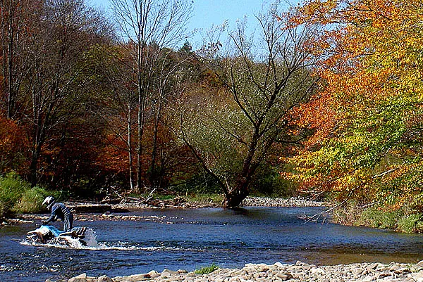 Four Wheelers - This pretty much ended my day. I was fishing downstream when I saw this chucklehead and four of his friends thrash their way across the stream in front of me. I had my fingers crossed his machine would stall mid stream.