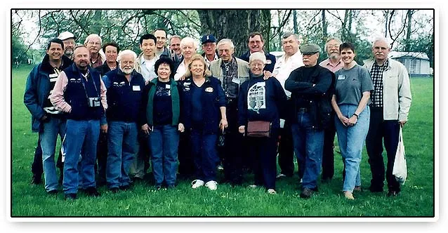 Dutch and American - A large section of the Dutch and American fly tyers and spouses attending Fly Fair 2000