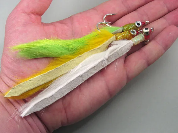 Poxy Bunnies - Quite a handful: three Poxy Bunny flies - large flies for pike